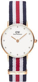 Daniel Wellington Classic Petite Silver Dial Three Tone Nylon Strap Watch for Women - DW00100255 Authentic Buy Shop Now