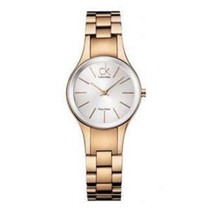 Calvin Klein Simplicity White Dial Rose Gold Steel Strap Watch for Women - K4323520 Authentic Buy Shop Now