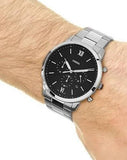 Fossil Neutra Chronograph Black Dial Silver Steel Strap Watch for Men - FS5384 Authentic Buy Shop Now