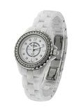 Chanel J12 Diamonds Quartz White Dial White Steel Strap Watch for Women - J12 H2572 Authentic Buy Shop Now