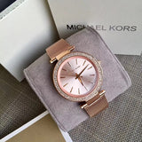 Michael Kors Darci Rose Gold Dial Rose Gold Mesh Bracelet Watch for Women - MK3369 Authentic Buy Shop Now