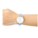 Fossil Original Boyfriend White Dial Light Blue Leather Strap Watch for Women - ES4045 Authentic Buy Shop Now