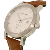 Burberry The City Silver Dial Brown Leather Strap Watch for Men - BU9904 Authentic Buy Shop Now