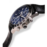 Hugo Boss Rafale Chronograph Blue Dial Black Leather Strap Watch For Men - 1513391 Authentic Buy Shop Now