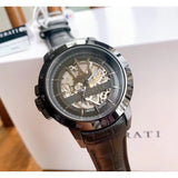 Maserati Potenza Automatic Black Dial Black Leather Strap Stainless Steel Watch For Men - R8821119006 Authentic Buy Shop Now