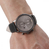 Emporio Armani Classic Grey Dial Grey Leather Strap Watch For Men - AR0388 Authentic Buy Shop Now