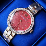 Swarovski Daytime Quartz Coral Dial Rose Gold Steel Strap Watch for Women - 5182250 Authentic Buy Shop Now