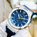 Salvatore Ferragamo F-80 Blue Dial Blue Rubber Strap Watch For Men - SFHY01122 Authentic Buy Shop Now