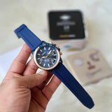 Fossil Bannon Multifunction Blue Dial Blue Silicone Strap Watch for Men - BQ2498 Authentic Buy Shop Now