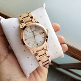 Burberry Heritage Rose Gold Dial Rose Gold Steel Strap Watch for Women - BU9215 Authentic Buy Shop Now