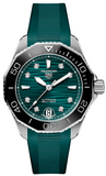 Tag Heuer Aquaracer Professional 300 Automatic Diamonds Green Dial Green Rubber Strap Watch for Women - WBP231G.FT6226 Authentic Buy Shop Now
