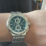 Maurice Lacroix Aikon Chronograph Green Dial Silver Steel Strap Watch For Men - AI1018-SS002-630-1 Authentic Buy Shop Now