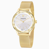 Swarovski Octea Nova Silver Dial Gold Mesh Bracelet Watch for Women - 5430417 Authentic Buy Shop Now
