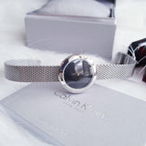 Calvin Klein Firm Black Dial Silver Mesh Bracelet Watch for Women - K3N23121 Authentic Buy Shop Now