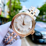 Tissot Ballade Powermatic 80 Mother of Pearl Silver Dial Two Tone Steel Strap Watch For Women - T108.208.22.117.00 Authentic Buy Shop Now