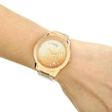 Guess Crush Rose Gold Dial Rose Gold Steel Strap Watch For Women - GW0020L3 Authentic Buy Shop Now