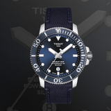 Tissot Seastar 1000 Powermatic 80 Silicium Blue Dial Blue Nylon Strap Watch For Men - T120.407.17.041.01 Authentic Buy Shop Now