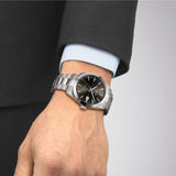 Tissot Gentleman Powermatic 80 Silicium Black Dial Silver Steel Strap Watch For Men - T127.407.11.061.01 Authentic Buy Shop Now