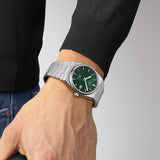 Tissot PRX Powermatic 80 Green Dial Silver Steel Strap Watch For Men - T137.407.11.091.00 Authentic Buy Shop Now