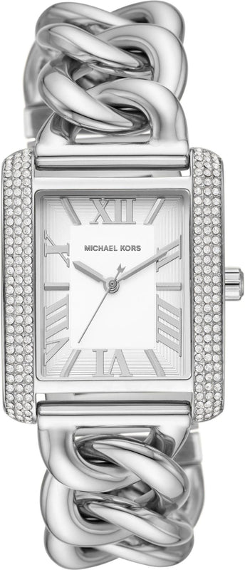 Michael Kors Emery Three Hand White Dial Silver Steel Strap Watch For Women - MK7438 Authentic Buy Shop Now