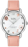 Coach Delancey White Dial Pink Leather Strap Watch for Women - 14502799 Authentic Buy Shop Now
