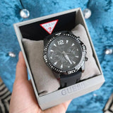 Guess Commander Black Dial Black Rubber Strap Watch for Men - GW0211G3 Authentic Buy Shop Now