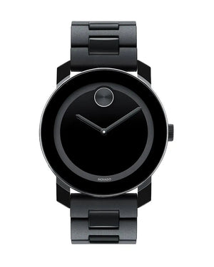 Movado Bold Black Dial Black Steel Strap Watch For Men - 3600047 Authentic Buy Shop Now