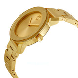Movado Bold Yellow Gold Dial Yellow Gold Steel Strap Watch For Women - 3600085 Authentic Buy Shop Now