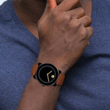 Movado Bold Black Dial Brown Leather Strap Watch For Men - 3600305 Authentic Buy Shop Now
