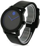 Movado Bold TR90 Black Dial Black Leather Strap Watch For Men - 3600307 Authentic Buy Shop Now