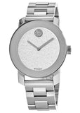 Movado Bold Crystal Dot Silver Dial Silver Steel Strap Watch For Women - 3600334 Authentic Buy Shop Now