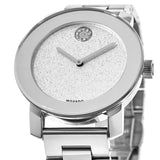 Movado Bold Crystal Dot Silver Dial Silver Steel Strap Watch For Women - 3600334 Authentic Buy Shop Now