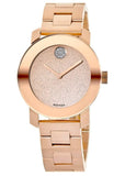 Movado Bold Rose Gold Dial Rose Gold Steel Strap Watch For Women - 3600335 Authentic Buy Shop Now