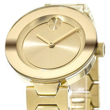 Movado Bold Gold Dial Gold Steel Strap Watch For Women - 3600382 Authentic Buy Shop Now