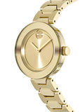 Movado Bold Gold Dial Gold Steel Strap Watch For Women - 3600382 Authentic Buy Shop Now
