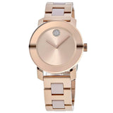 Movado Bold Rose Gold Dial Two Tone Steel Strap Watch for Women - 3600639 Authentic Buy Shop Now