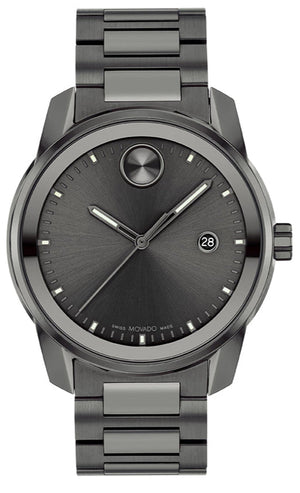 Movado Bold Verso Grey Dial Grey Steel Strap Watch for Men - 3600860 Authentic Buy Shop Now