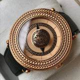 Versace V Metal Icon Black Dial Black Leather Strap Watch For Men - VQL020015 Authentic Buy Shop Now