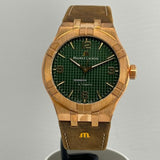 Maurice Lacroix Aikon Automatic Green Dial Brown Leather Strap Watch For Men - AI6008-BRZ0B-630-M Authentic Buy Shop Now