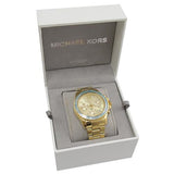 Michael Kors Everest Chronograph Gold Dial Gold Steel Strap Watch For Women - MK7210 Authentic Buy Shop Now