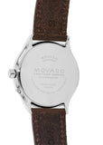 Movado Heritage Moonphase Blue Dial Brown Leather Strap Watch For Women - 3650009 Authentic Buy Shop Now