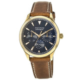 Movado Heritage Celestograf Navy Blue Dial Brown Leather Strap Watch For Women - 3650010 Authentic Buy Shop Now