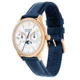 Movado Heritage Celestograf White Mother of Pearl Dial Blue Leather Strap Watch For Women - 3650011 Authentic Buy Shop Now