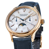 Movado Heritage Celestograf White Mother of Pearl Dial Blue Leather Strap Watch For Women - 3650011 Authentic Buy Shop Now