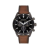 Movado Heritage Series 29mm Calendoplan Chronograph Black Dial Brown Leather Strap Watch For Men - 3650060 Authentic Buy Shop Now