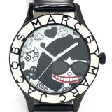 Marc Jacobs White & Black Dial Black Leather Strap Watch for Women - MBM1148 Authentic Buy Shop Now