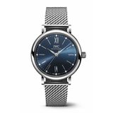 IWC Portofino Automatic Blue Dial Silver Mesh Bracelet Watch for Women - IW357404 Authentic Buy Shop Now