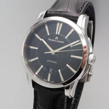 Maurice Lacroix Pontos Date Automatic Black Dial Black Leather Strap Watch For Men - PT6148-SS001-330 Authentic Buy Shop Now