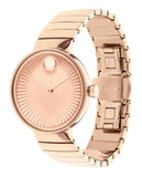 Movado Edge Rose Gold Dial Rose Gold Steel Strap Watch for Women - 3680013 Authentic Buy Shop Now