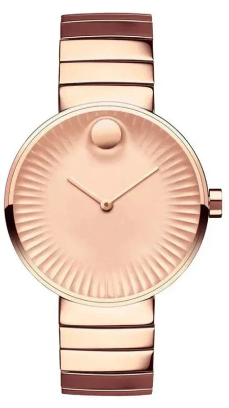 Movado Edge Rose Gold Dial Rose Gold Steel Strap Watch for Women - 3680013 Authentic Buy Shop Now